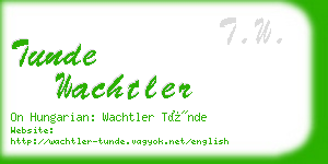 tunde wachtler business card